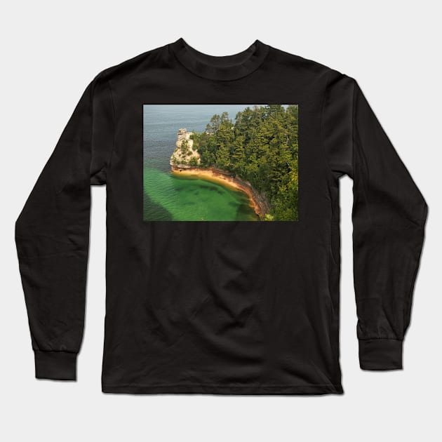 Pictured Rocks National Lakeshore Long Sleeve T-Shirt by algill